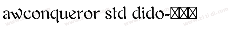 awconqueror std dido字体转换
